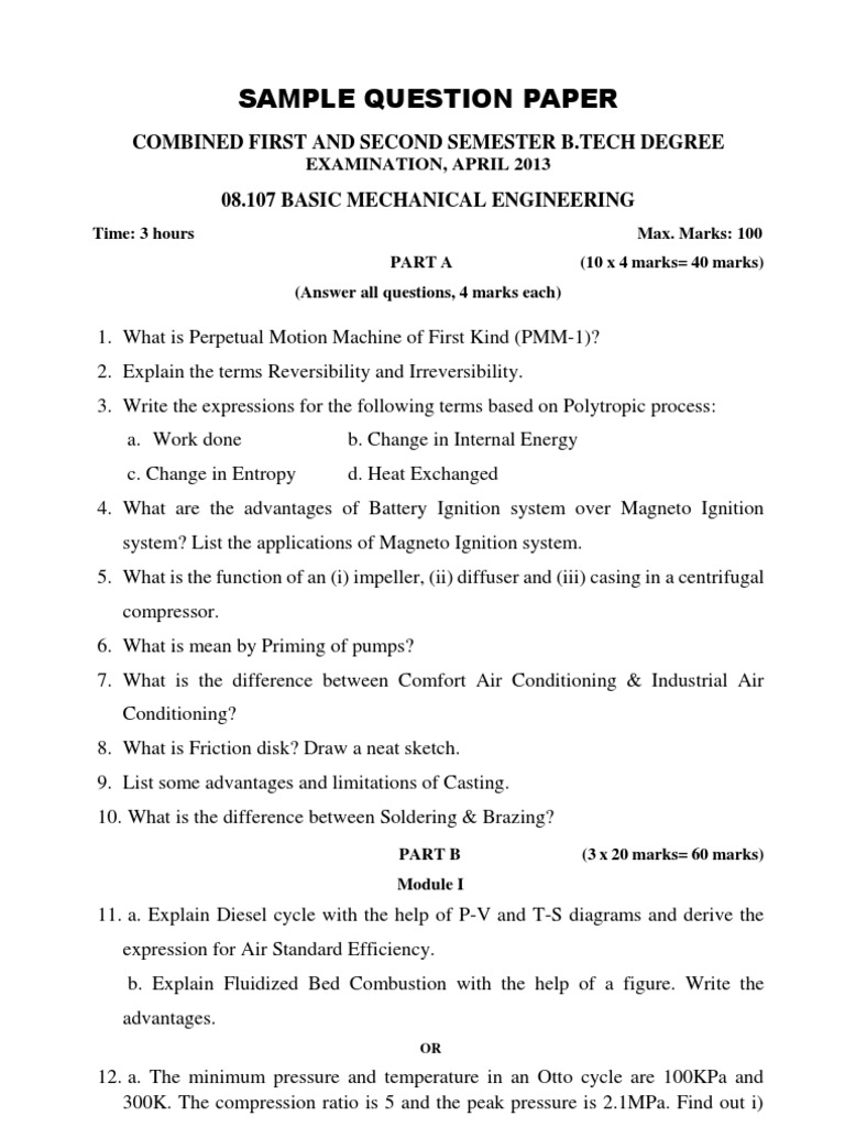 Internal Combustion Engines 2010-2011 BE Mechanical Engineering Semester 6  (TE Third Year) Old question paper with PDF download