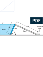 5ft Water Gate Brace Moveable Stop Diagram