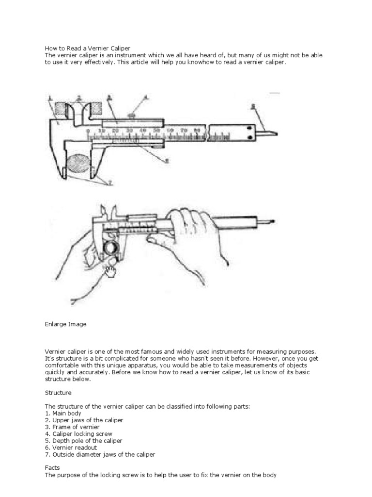 How To Read A Vernier Caliper Scientific Observation Teaching
