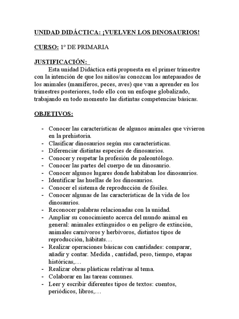 Unidad Didactica Animales Primaria