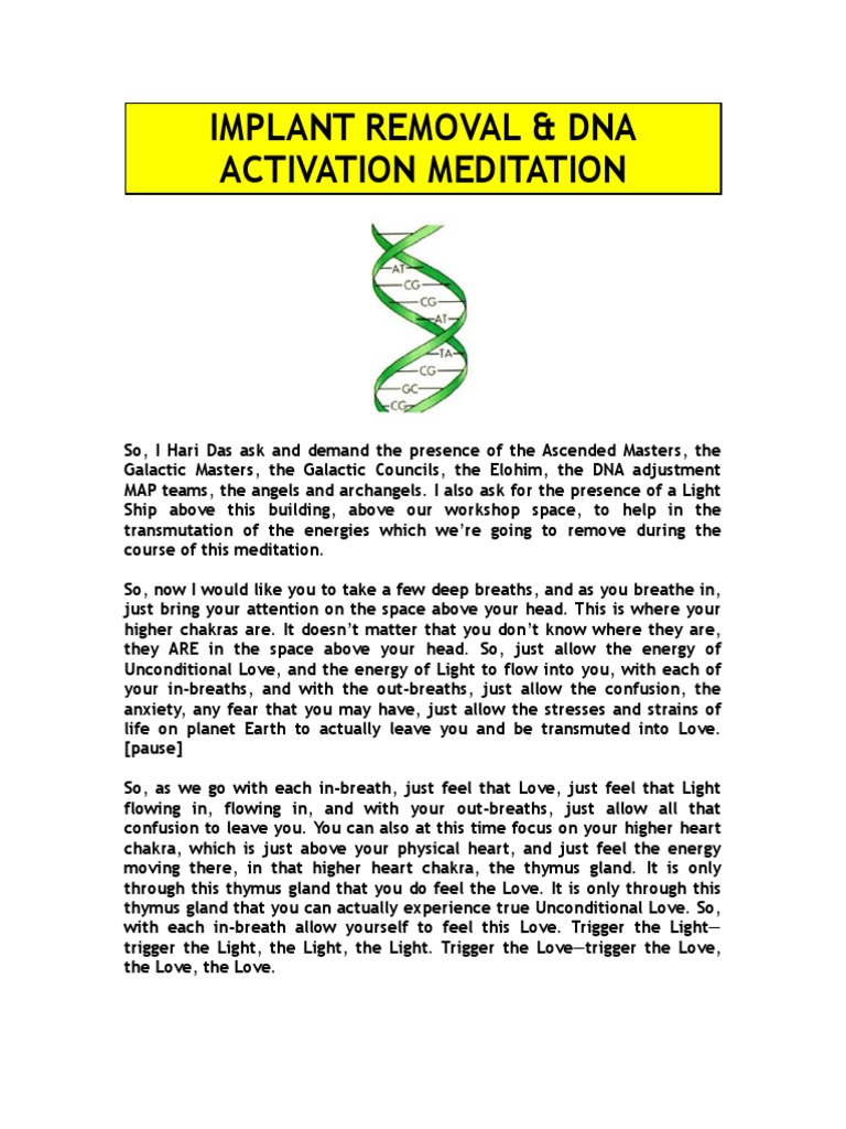 DNA Activation and Healing Meditation | PDF | Dna | Genetics