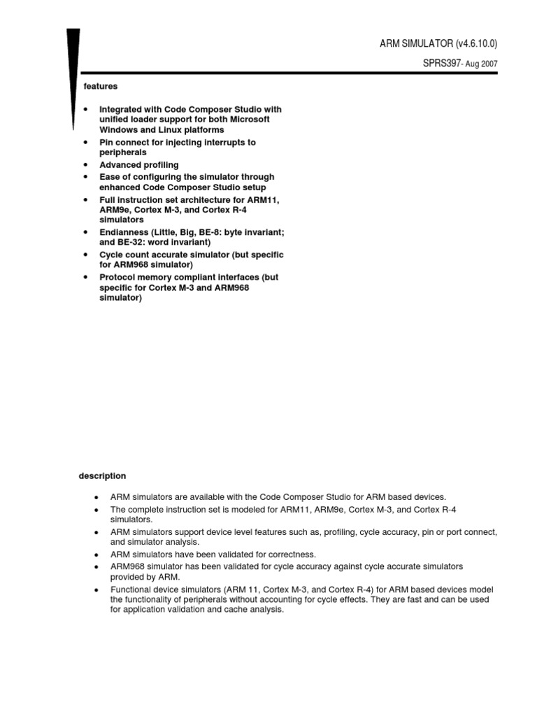 Arm Datasheet PDF Arm Architecture License