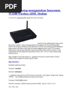 Streamyx Setup Menggunakan Innacomm W3100 Wireless ADSL Modem