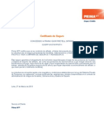 Certificado de Seguro AFP PRIMA PDF