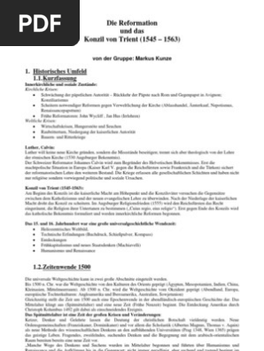 Die Reformation Und Das Konzil Von Trient 1545 1563