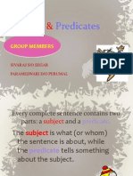 Subject& Predicates