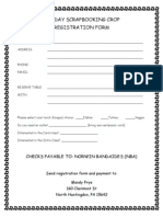 Norwin Band Scrapbooking FUNdraiser Registration Form