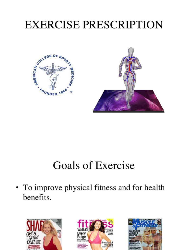 Exercise Prescription PDF Physical Fitness Physical Exercise