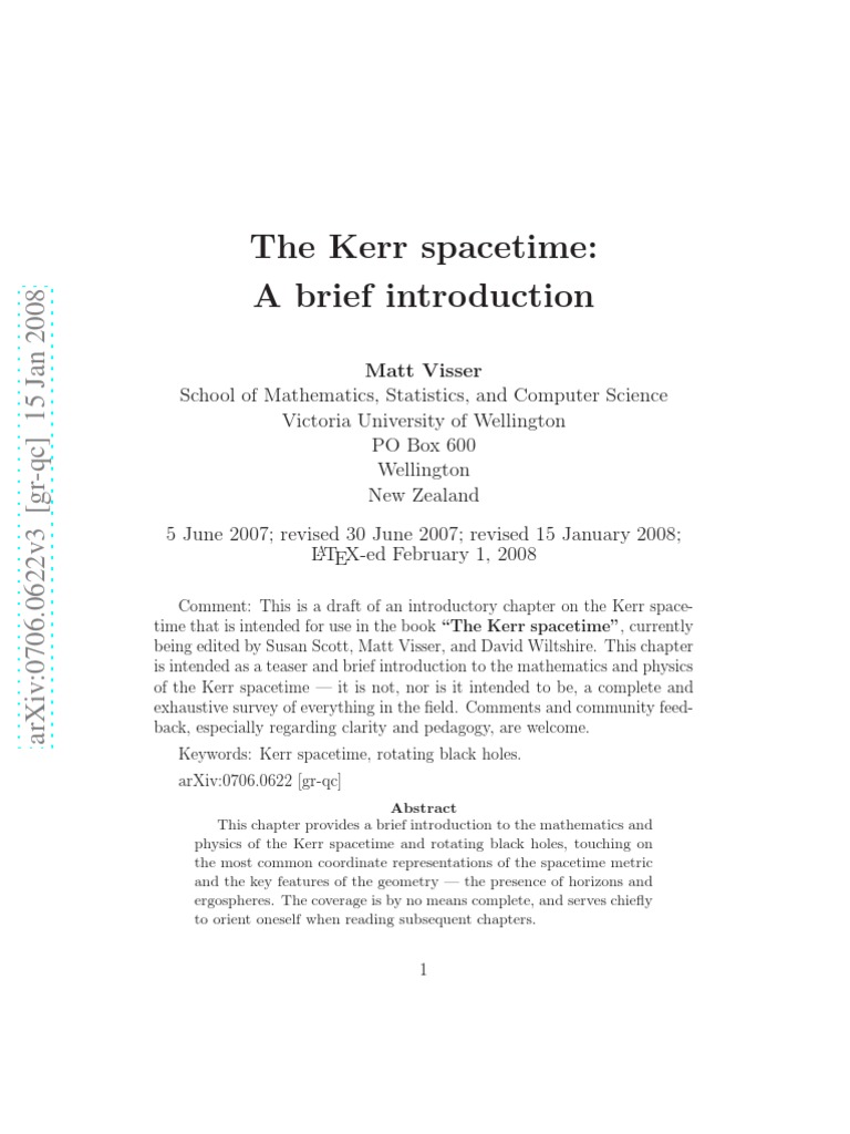 The Kerr Spacetime | PDF