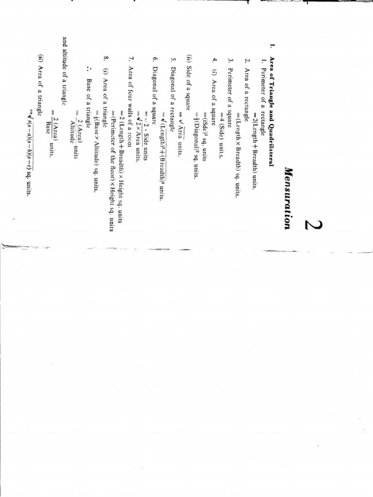 Mensuration | PDF