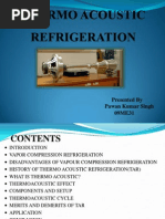 Download THERMOACOUSTIC REFRIGERATION PPT by Pawan Kumar Singh SN135174963 doc pdf
