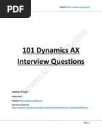 Dynamics AX Interview Questions