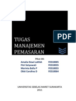 Tugas Manajemen Pemasaran