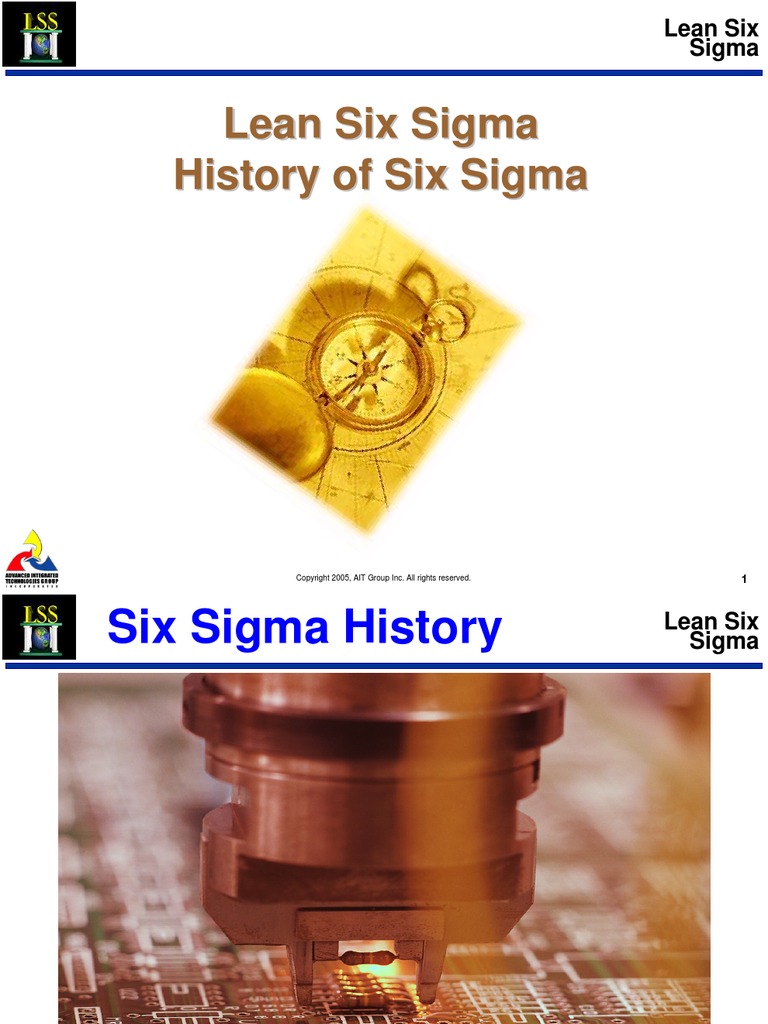 History of Six Sigma PDF Six Sigma Lean Manufacturing