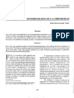 Fenomenología de La Corporeidad - REVISTA HUMANIDADES UIS PDF