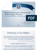 Federal Information Technology FY 2014 Budget Priorities