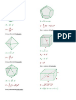 Fórmulas de Áreas y Volúmenes