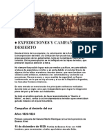 Expediciones y Campañas Al Desierto