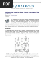 Mathematical Modeling of The Electric Drive Train of The Sports Car