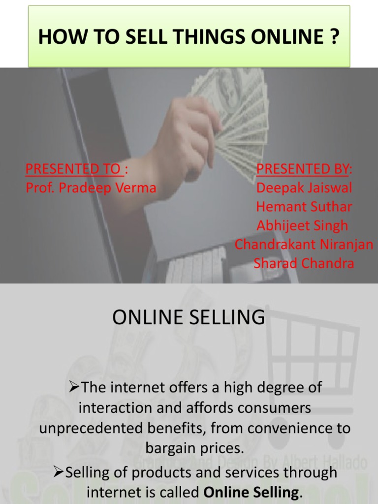 How To Sell Things Online PDF Cyberspace Email
