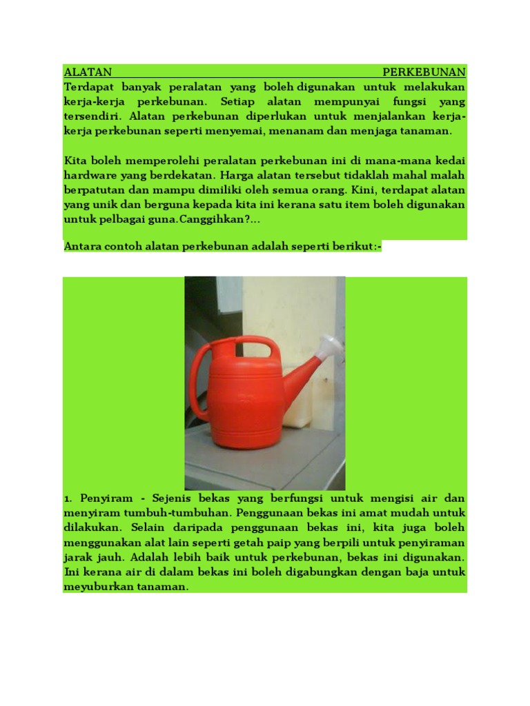 Alatan Perkebunan Pdf