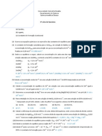 Química Analítica Clássica Lista Exercícios