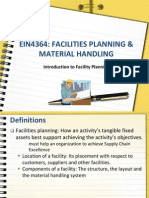 Ein4364: Facilities Planning & Material Handling: Introduction To Facility Planning