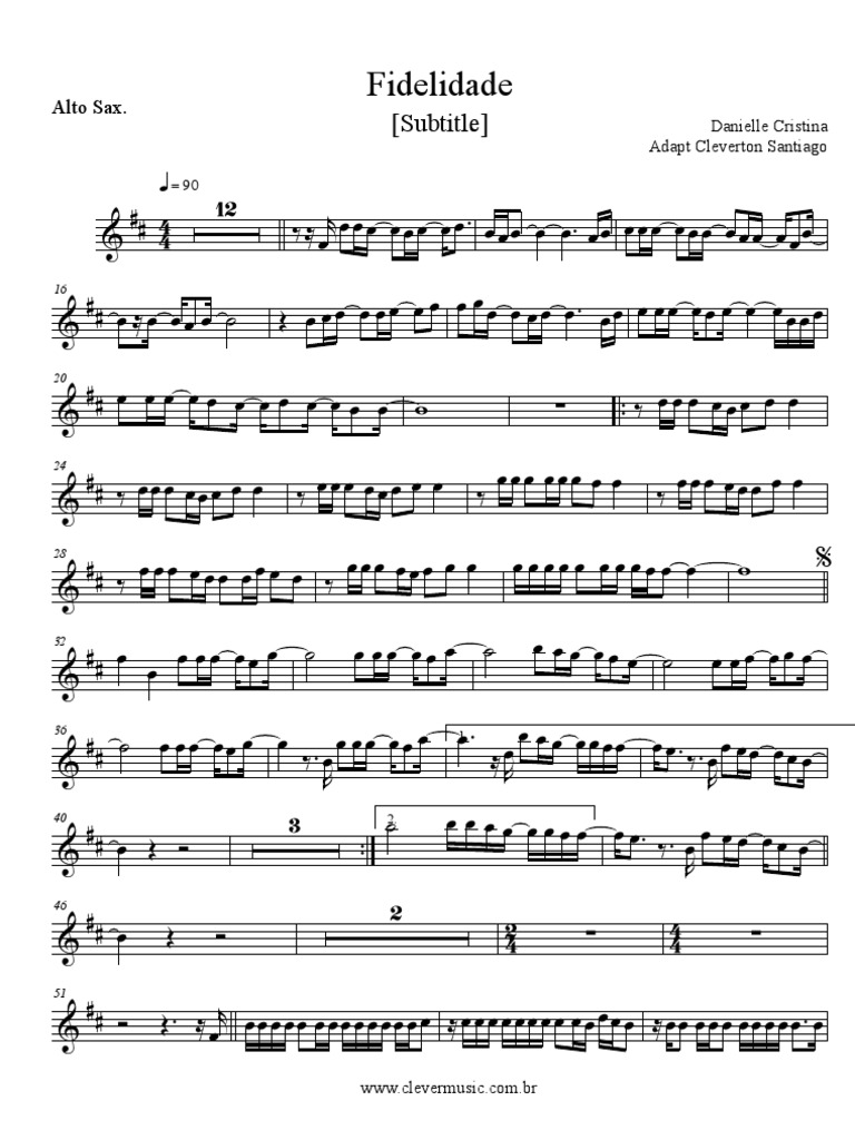 FIdelidade - Alto Sax | PDF, image size:768x1024