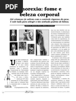 Anorexia Fome e Beleza Corporal