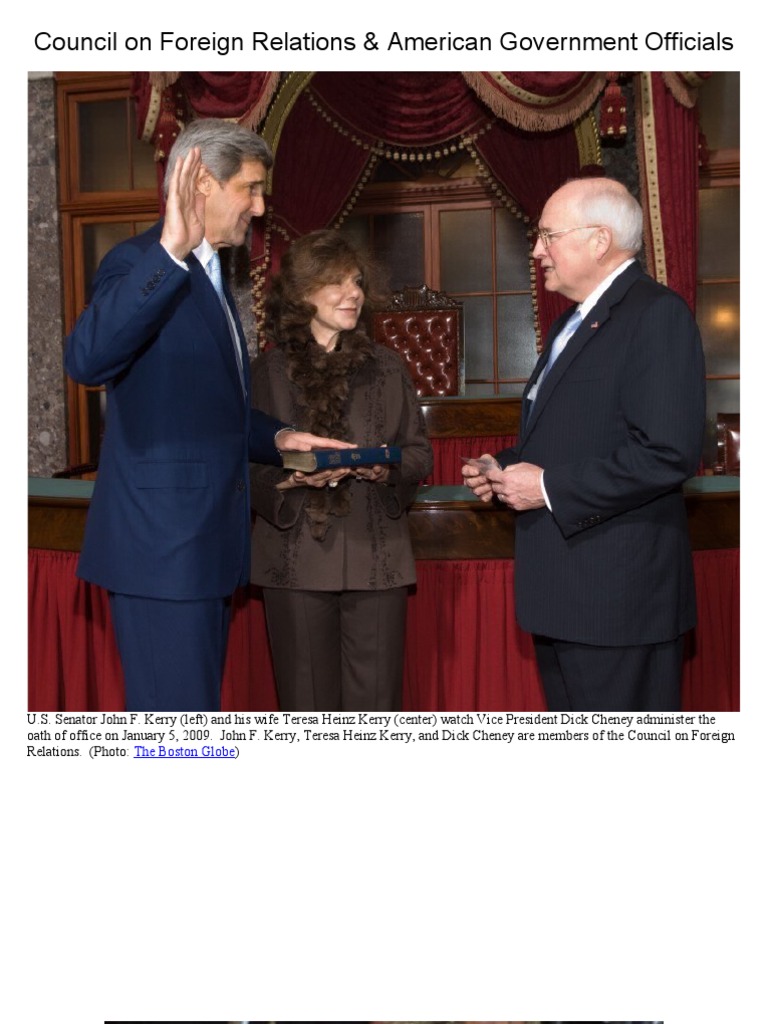 Council On Foreign Relations: Government Officials | PDF | Council On ...