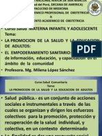 Salud Comunitaria, Promocion de La Salud y Educación de Adultos