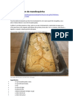 Pão Sem Gluten de Mandioquinha