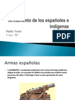 Armamento de Los Españoles e Indígenas