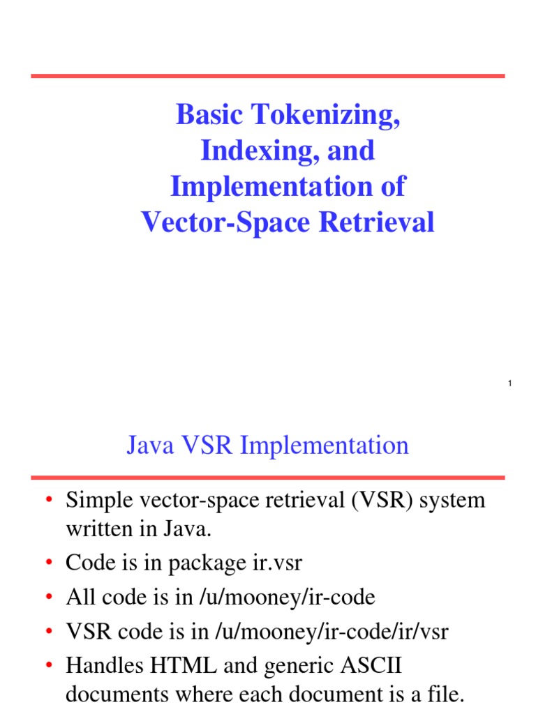 Java Vector-Space Retrieval System | PDF | Array Data Structure ...