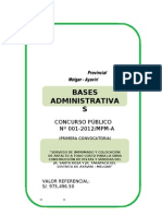 Bases Administrativas Concurso Publico