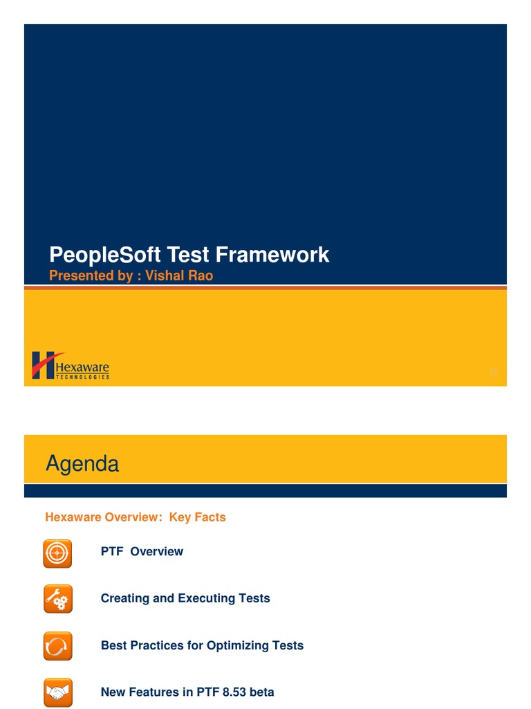 Hexaware PeopleSoft Test Framework June2012 | PDF | Business ...
