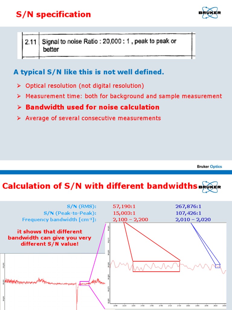 S/N Specification: A Typical S/N Like This Is Not Well Defined | PDF