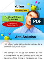 Anti-Solution: Problem Solving Technique