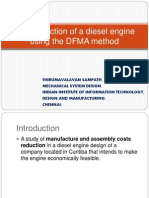 Cost Reduction of A Diesel Engine Using The DFMA Method
