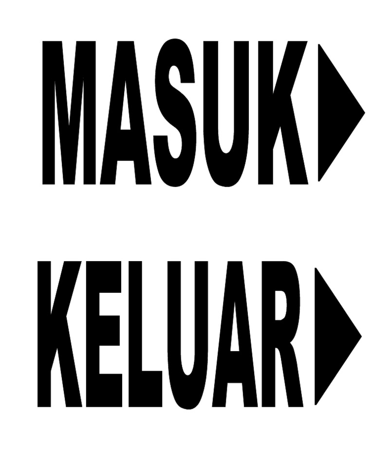 Keluar Masuk Sign
