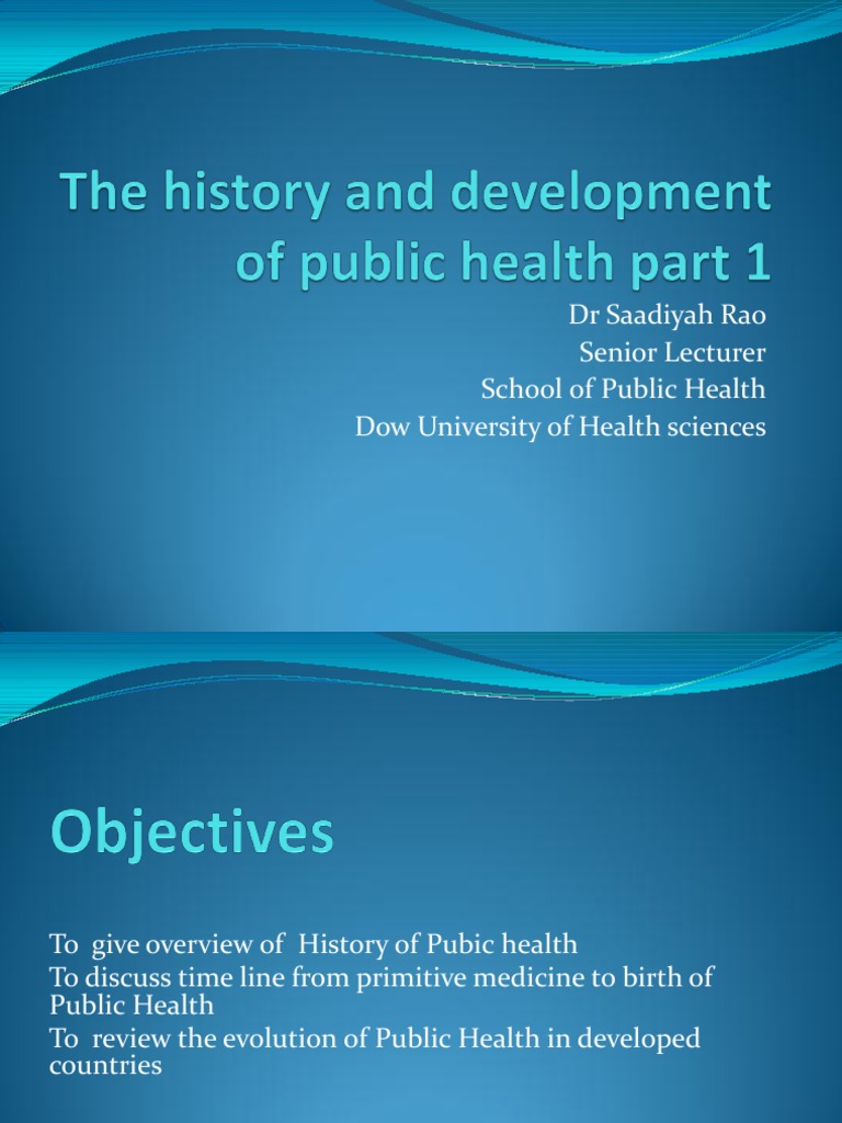 History and Evolution of Public Health | PDF | Public Health | Centers ...