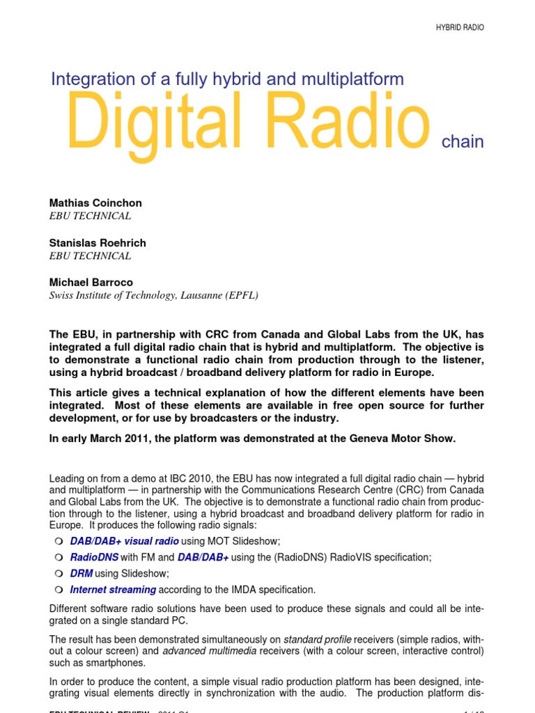 Digital Radio Chain PDF
