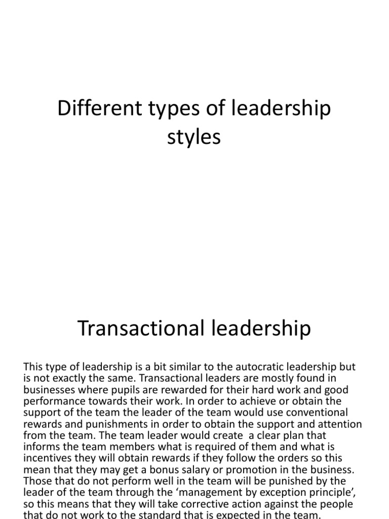 Overview of Leadership Styles | PDF | Leadership | Sociological Theories