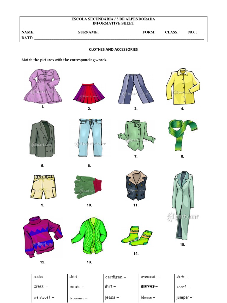 Ladies' Clothing Item List | PDF