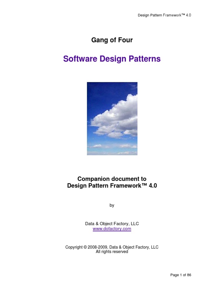 Gang Of Four Design Patterns Java
