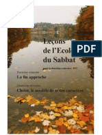 Le Ons de L Ecole Du Sabbat Pour Le Deuxi Me Semestre 2010