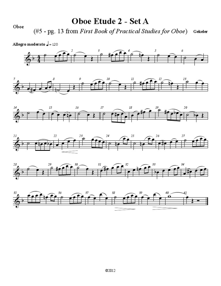 Oboe Etude 2