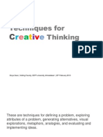 Techniques For Creative Thinking