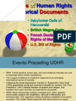 Examples of Early Human Rights Documents and Creation of UDHR