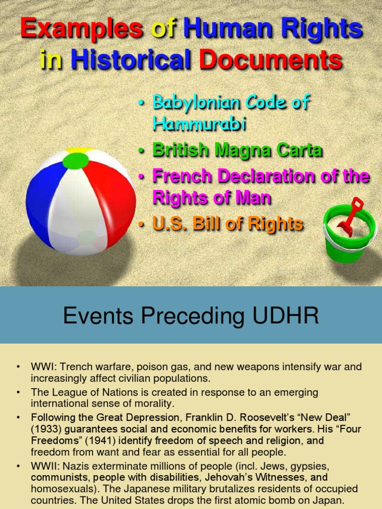 Human Rights Historical: of in | PDF | Human Rights | United Nations